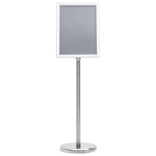Vidaxl posterstandaards 2 pcs zilver 32.7 x 24 x 108 cm aluminium