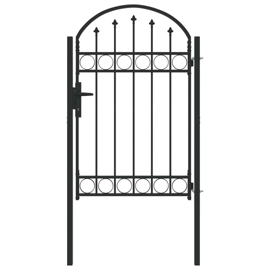 Vidaxl hekpoort met slot grijs 100 x 150 cm gepoedercoat staal