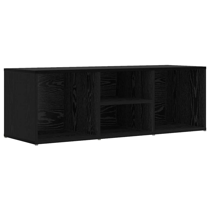 Afbeelding laden in galerijviewer, Vidaxl schoenenbank zwart eiken 102 x 35 x 35 cm bewerkt hout
