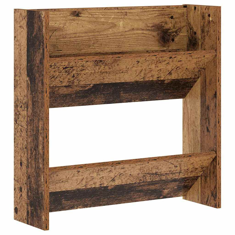 Afbeelding laden in galerijviewer, Vidaxl schoenenkast met plank oudhout 60 x 18 x 60 cm bewerkt hout

