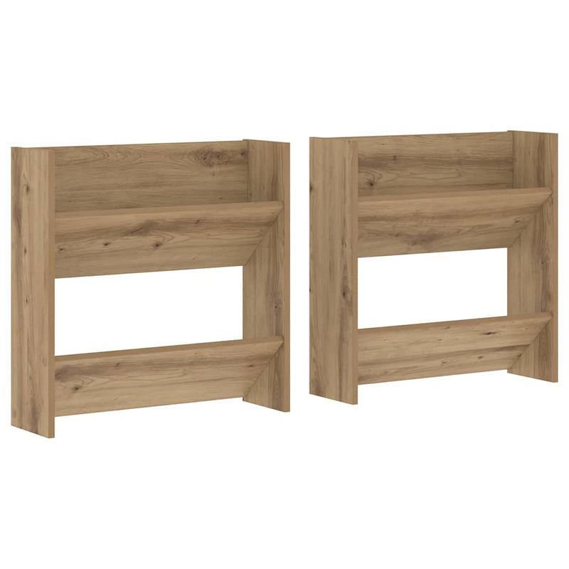 Afbeelding laden in galerijviewer, Vidaxl schoenenkast 2 pcs artisan eiken 60 x 18 x 60 cm bewerkt hout
