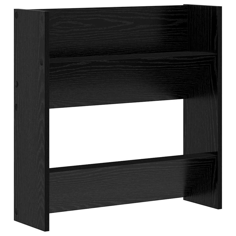 Afbeelding laden in galerijviewer, Vidaxl schoenenkast met plank zwart eiken 60 x 18 x 60 cm bewerkt hout
