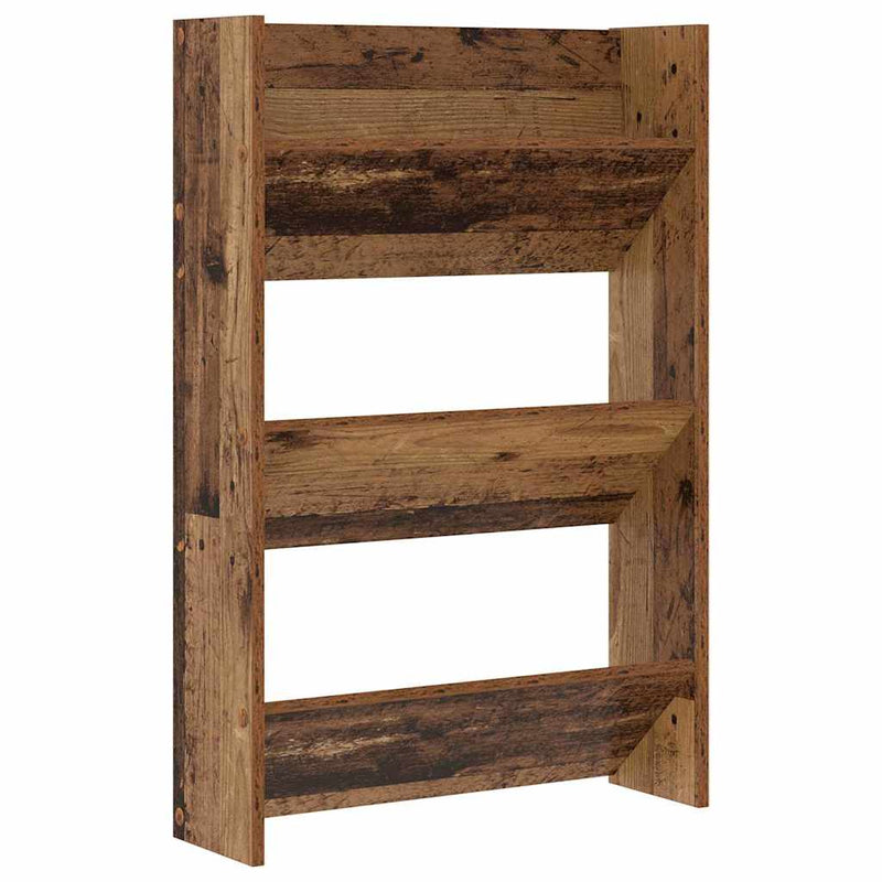 Afbeelding laden in galerijviewer, Vidaxl schoenenkast met plank oudhout 60 x 18 x 90 cm bewerkt hout
