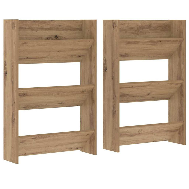 Afbeelding laden in galerijviewer, Vidaxl schoenenkast 2 pcs artisan eiken 60 x 18 x 90 cm bewerkt hout
