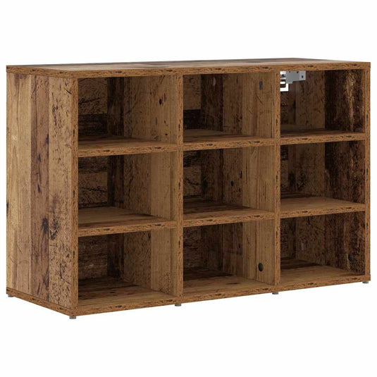Vidaxl schoenenkast met plank oudhout 77,5 x 30 x 51 cm bewerkt hout