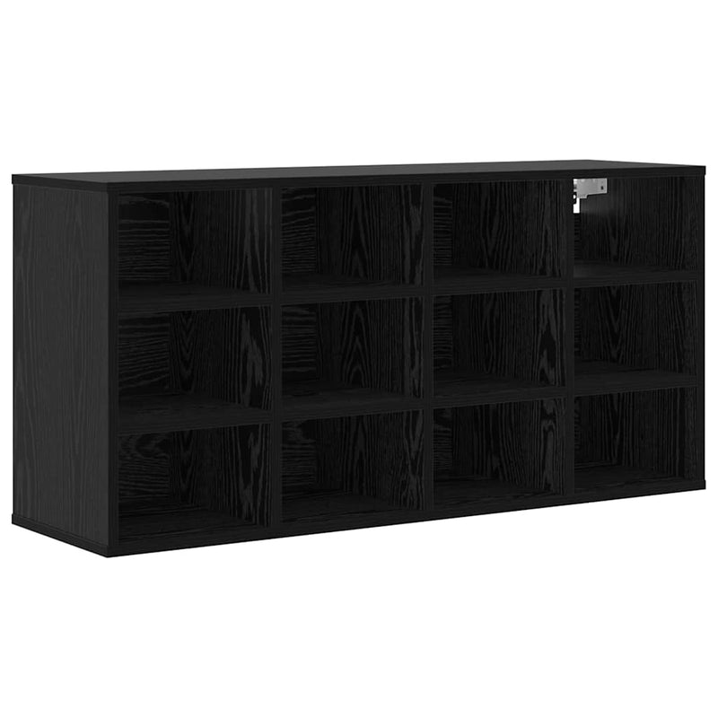 Afbeelding laden in galerijviewer, Vidaxl schoenenkast zwart eiken 103 x 30 x 51 cm bewerkt hout
