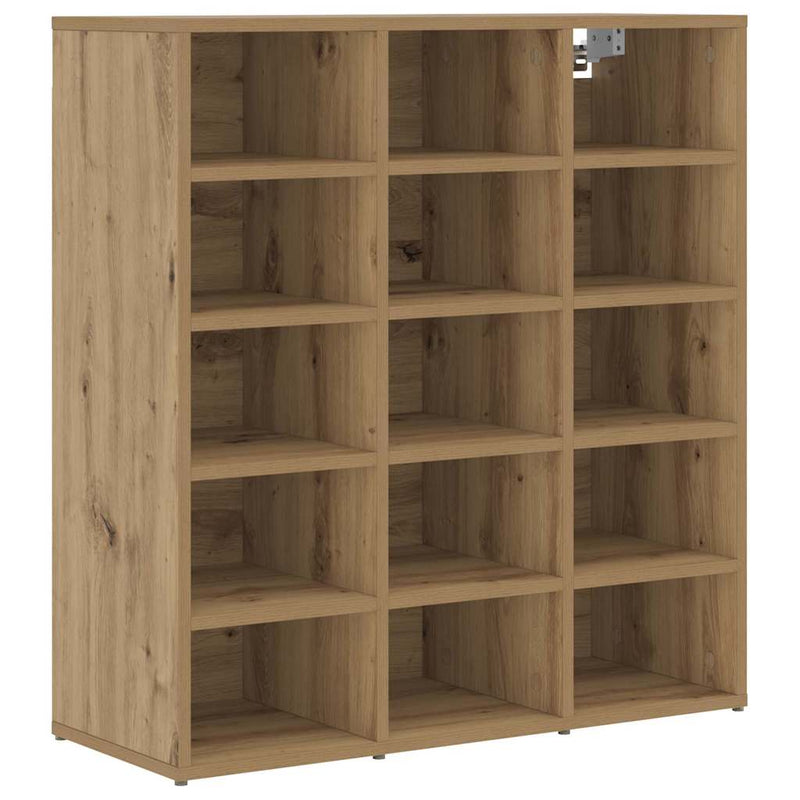 Afbeelding laden in galerijviewer, Vidaxl schoenenkast artisan eiken 77,5 x 30 x 83,5 cm bewerkt hout
