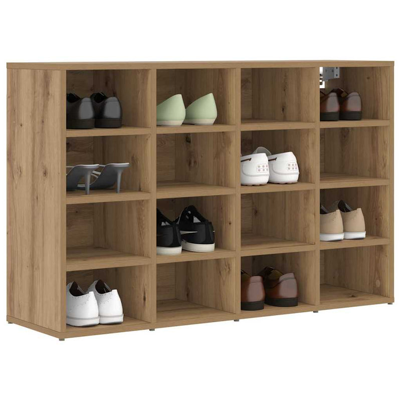 Afbeelding laden in galerijviewer, Vidaxl schoenenkast artisan eiken 103 x 30 x 67 cm bewerkt hout
