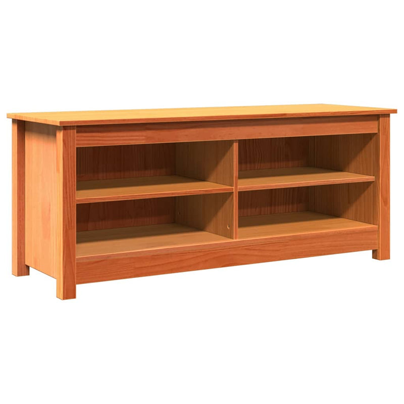 Afbeelding laden in galerijviewer, Vidaxl opslagbank wasbruin 110 x 38 x 45,5 cm massief grenenhout
