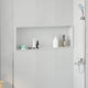 Vidaxl douche niche wit 90 x 30 x 9,5 cm roestvrij staal