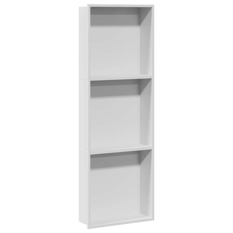 Afbeelding laden in galerijviewer, Vidaxl douche niche wit 90 x 30 x 9,5 cm roestvrij staal
