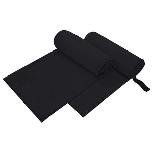 Vidaxl sporthanddoeken 2 st zwart 200 x 100 cm polyester en polyamide