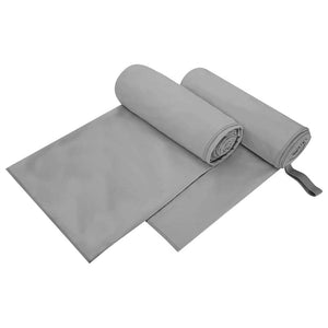 Vidaxl sporthanddoeken 2 st donkergrijs 200 x 100 cm