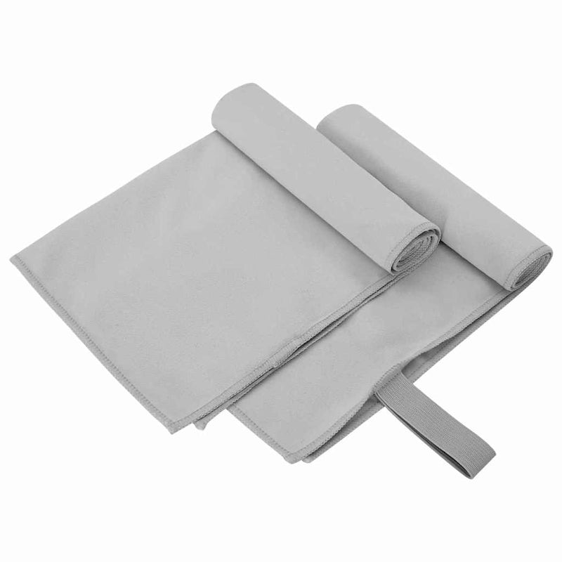 Afbeelding laden in galerijviewer, Vidaxl sporthanddoeken 2 pcs grijs 50 x 30 cm polyester en polyamide
