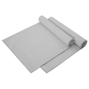 Vidaxl sporthanddoeken 2 st grijs 140 x 70 cm polyester en polyamide