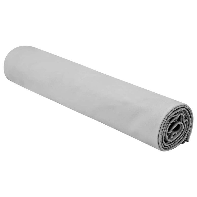 Afbeelding laden in galerijviewer, Vidaxl sporthanddoeken 2 st grijs 140 x 70 cm polyester en polyamide
