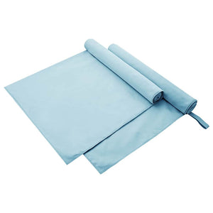 Vidaxl sporthanddoeken 2 st blauw 180 x 90 cm polyester en polyamide