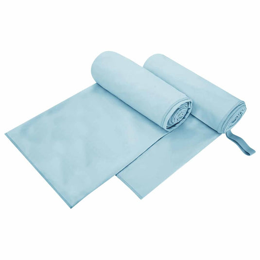 Vidaxl sporthanddoeken 2 st blauw 200 x 100 cm polyester en polyamide