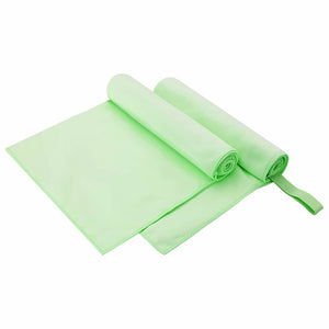 Vidaxl sporthanddoeken 2 st groen 100 x 50 cm polyester en polyamide