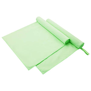 Vidaxl sporthanddoeken 2 st groen 180 x 90 cm polyester en polyamide