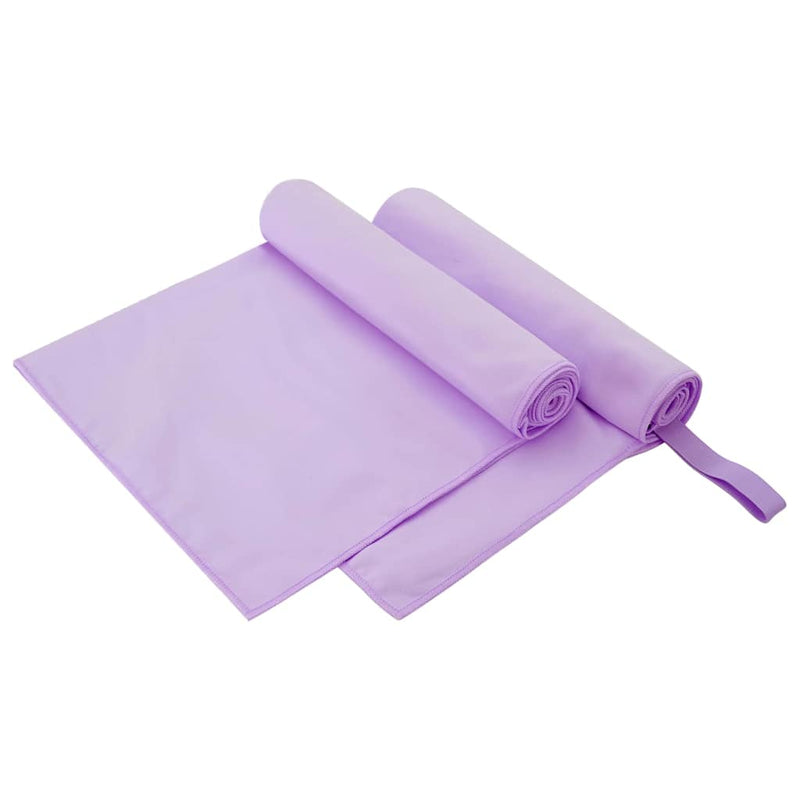 Afbeelding laden in galerijviewer, Vidaxl sporthanddoeken 2 st paars 100 x 50 cm polyester en polyamide
