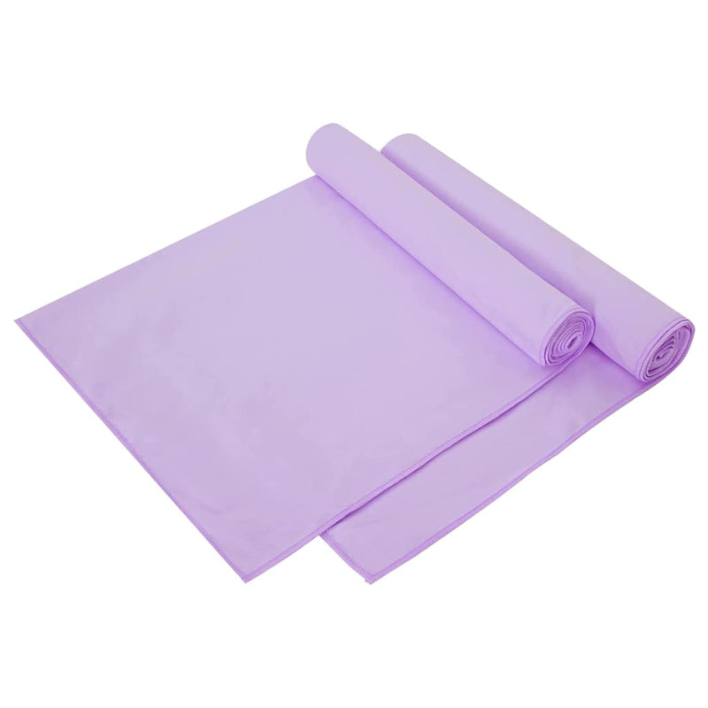 Afbeelding laden in galerijviewer, Vidaxl sporthanddoeken 2 st paars 140 x 70 cm polyester en polyamide
