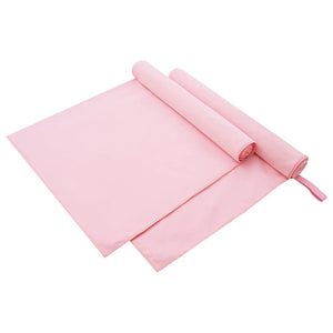 Vidaxl sporthanddoeken 2 st roze 180 x 90 cm polyester en polyamide