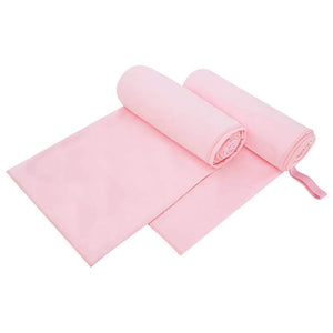 Vidaxl sporthanddoeken 2 st roze 200 x 100 cm polyester en polyamide