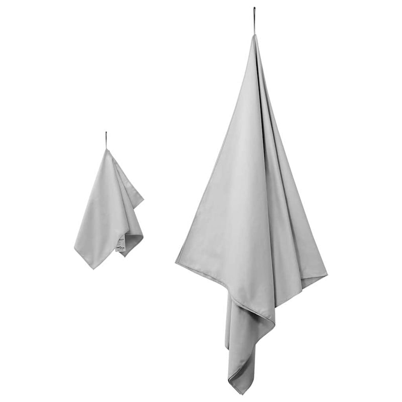 Afbeelding laden in galerijviewer, Vidaxl set van sporthanddoeken 2 pcs grijs stof
