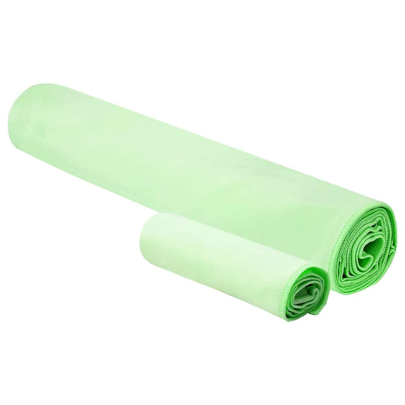 Afbeelding laden in galerijviewer, Vidaxl set van sporthanddoeken 2 pcs groen stof
