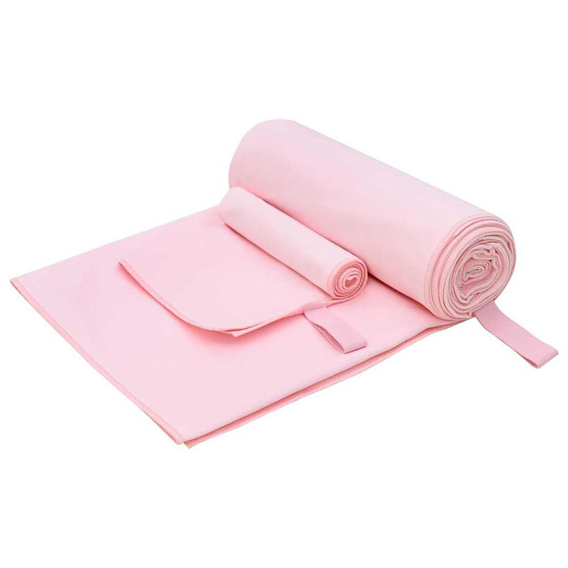 Afbeelding laden in galerijviewer, Vidaxl set van sporthanddoeken 2 pcs roze stof
