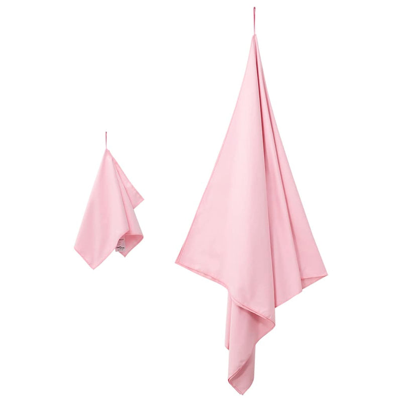Afbeelding laden in galerijviewer, Vidaxl set van sporthanddoeken 2 pcs roze stof
