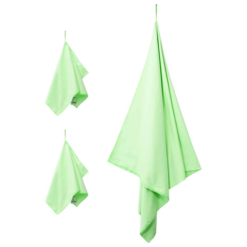 Afbeelding laden in galerijviewer, Vidaxl set van sporthanddoeken 3 pcs groen polyester en polyamide

