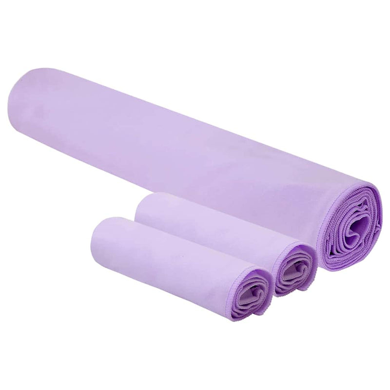 Afbeelding laden in galerijviewer, Vidaxl set van sporthanddoeken 3 pcs paars polyester en polyamide
