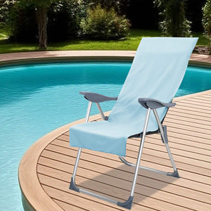 Vidaxl buiten stoel handdoeken 2 st blauw 130 x 60 cm