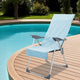 Vidaxl buiten stoel handdoeken 2 st blauw 130 x 60 cm