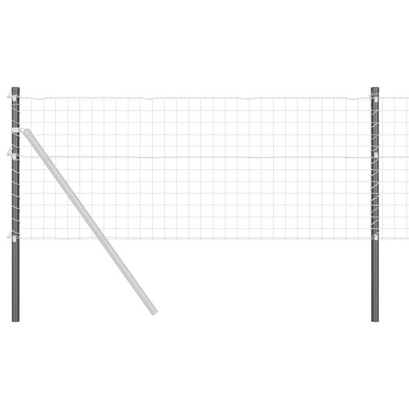 Afbeelding laden in galerijviewer, Vidaxl hekpaal 2 st grijs 60 cm poedergecoat staal
