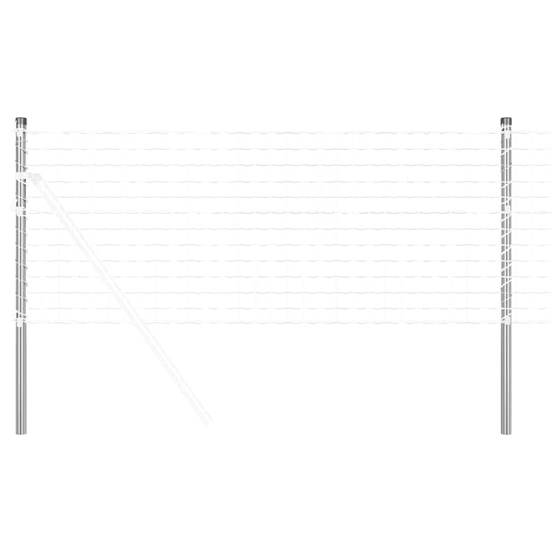 Afbeelding laden in galerijviewer, Vidaxl afrasteringspaal 12 pcs zilver 50 cm poedergecoat staal
