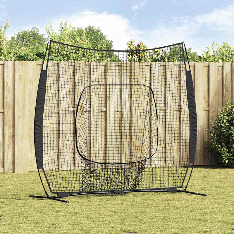 Afbeelding laden in galerijviewer, Vidaxl honkbaloefennet zwart 250 x 106 x 209 cm polyester
