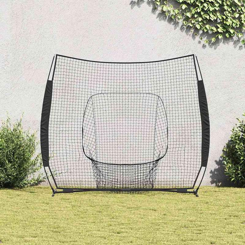 Afbeelding laden in galerijviewer, Vidaxl honkbaloefennet zwart 250 x 106 x 209 cm polyester
