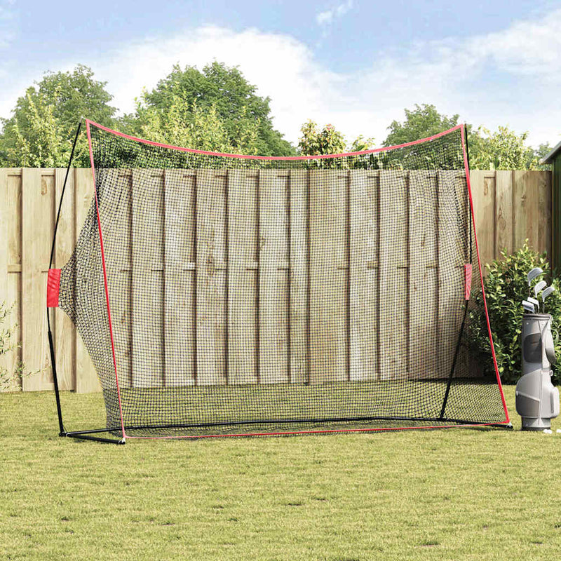 Afbeelding laden in galerijviewer, Vidaxl golf trainingshulpmiddel zwart 314 x 92 x 214 cm polyester
