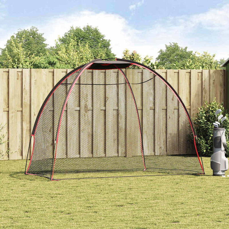 Afbeelding laden in galerijviewer, Vidaxl golf trainingshulpmiddel zwart 314 x 150 x 206 cm polyester
