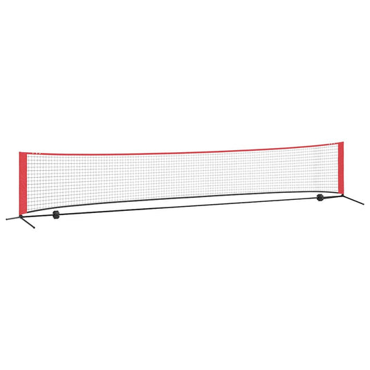 Vidaxl tennisnet zwart en rood 494,5 x 90 x 87 cm polyester