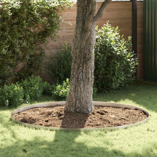 Vidaxl tuinrand 4 pcs zilver 450 x 0.05 x 15 cm roestvrij staal