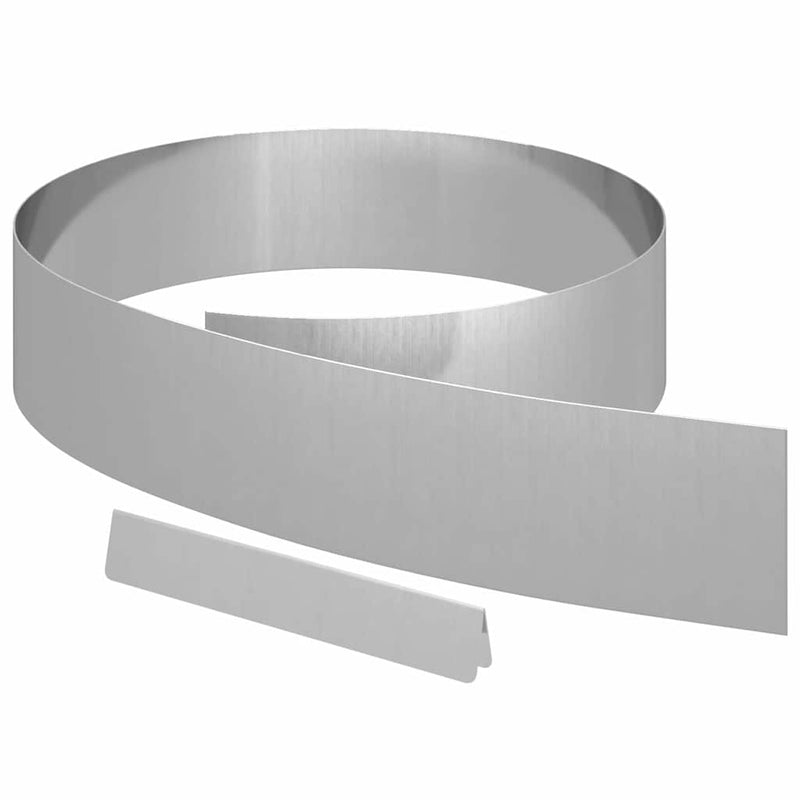Afbeelding laden in galerijviewer, Vidaxl tuinrand zilver 450 x 0.05 x 15 cm gegalvaniseerd staal
