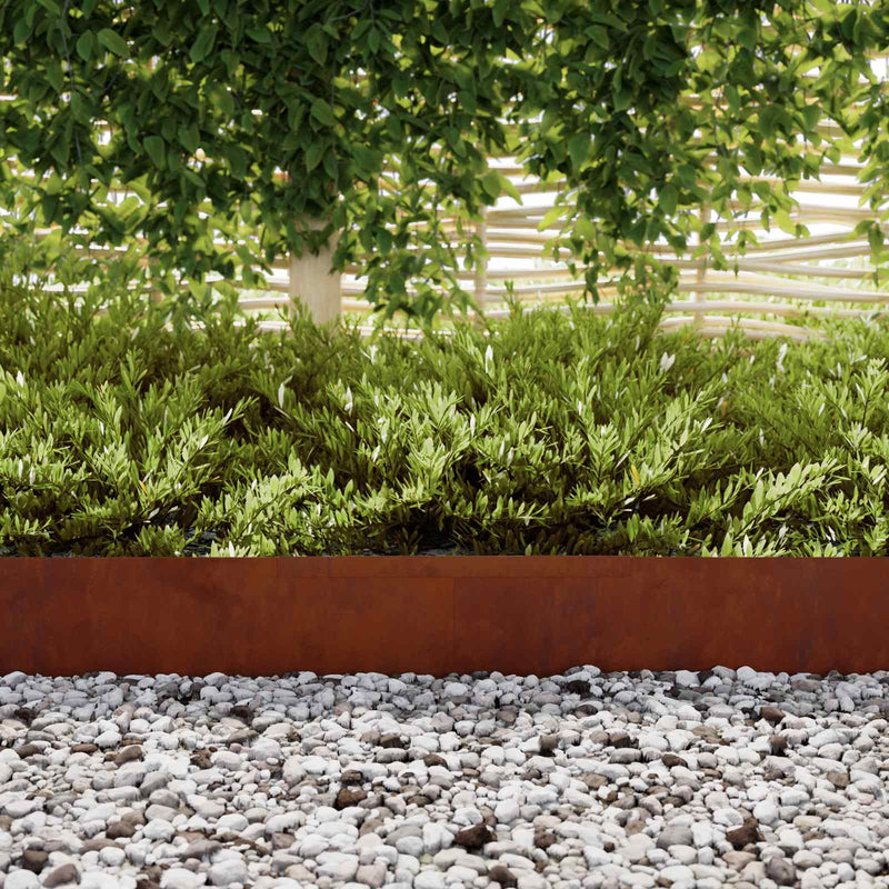 Afbeelding laden in galerijviewer, Vidaxl tuinrand 4 pcs roestig 450 x 0.05 x 15 cm cortenstaal
