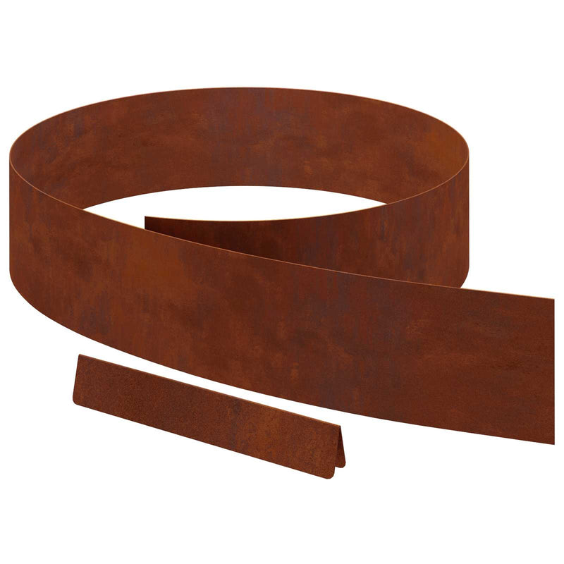 Afbeelding laden in galerijviewer, Vidaxl tuinrand 4 pcs roestig 450 x 0.05 x 15 cm cortenstaal
