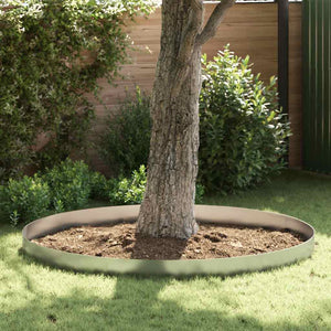 Vidaxl tuinrand 4 st 450 x 20 cm gegalvaniseerd staal zilver
