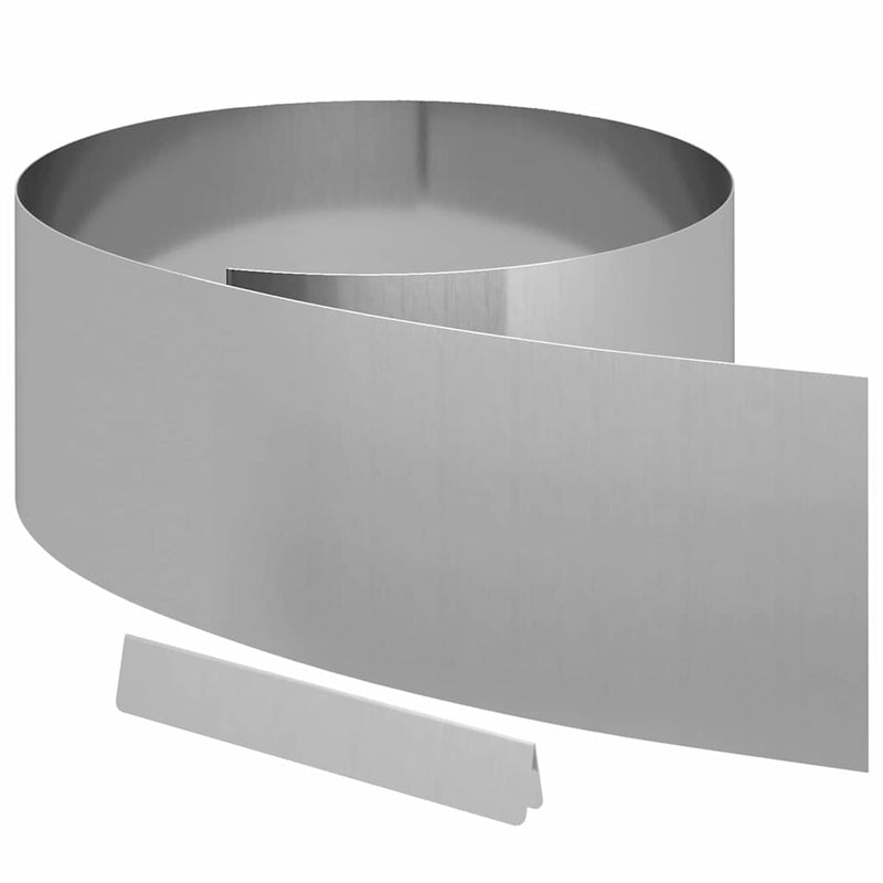 Afbeelding laden in galerijviewer, Vidaxl tuinrand zilver 450 x 0.05 x 15 cm gegalvaniseerd staal
