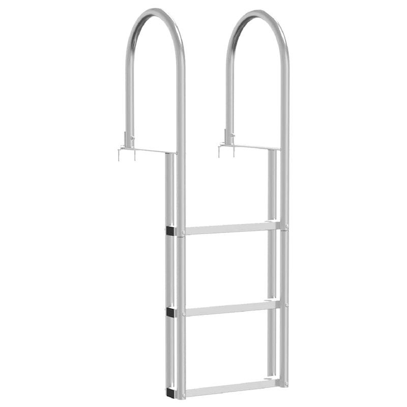 Afbeelding laden in galerijviewer, Vidaxl 3-traps steigerladder zilver 45 x 11,5 x 134 cm aluminium
